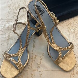 Lanvin paris gold braided sandals - accepts offers